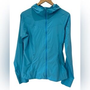 Lululemon Mist Over Full Zip Hooded Windbreaker Jacket in Kayak Blue Light - 8